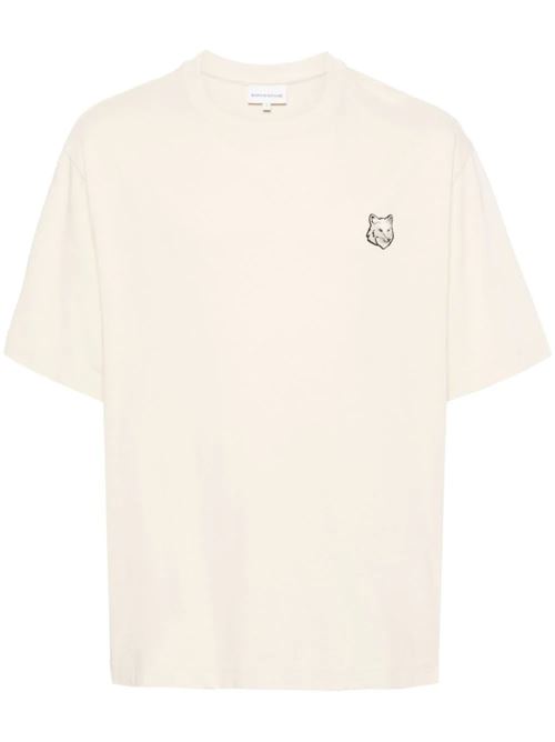 Ivory white cotton t-shirt Maison Kitsuné | LM00107KJ0119P205